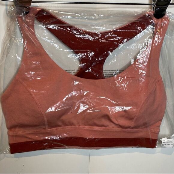 Iris and Ink REVOLVE pink red strappy back sports bra NWT M athleisure work out - Picture 3 of 6